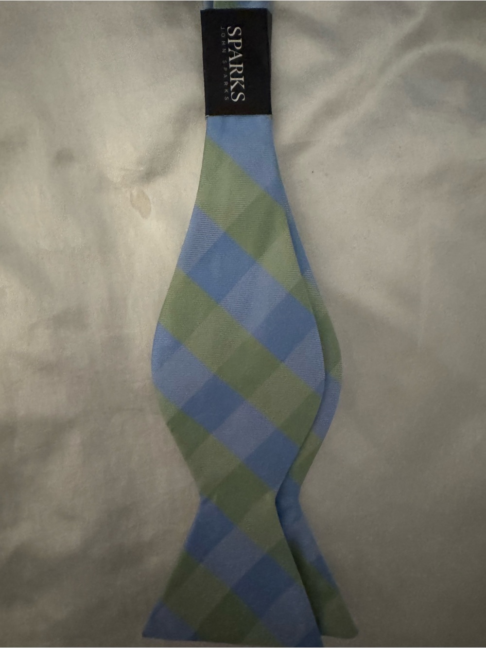 Sparks Plaid Bow Tie in Blue and Yellow